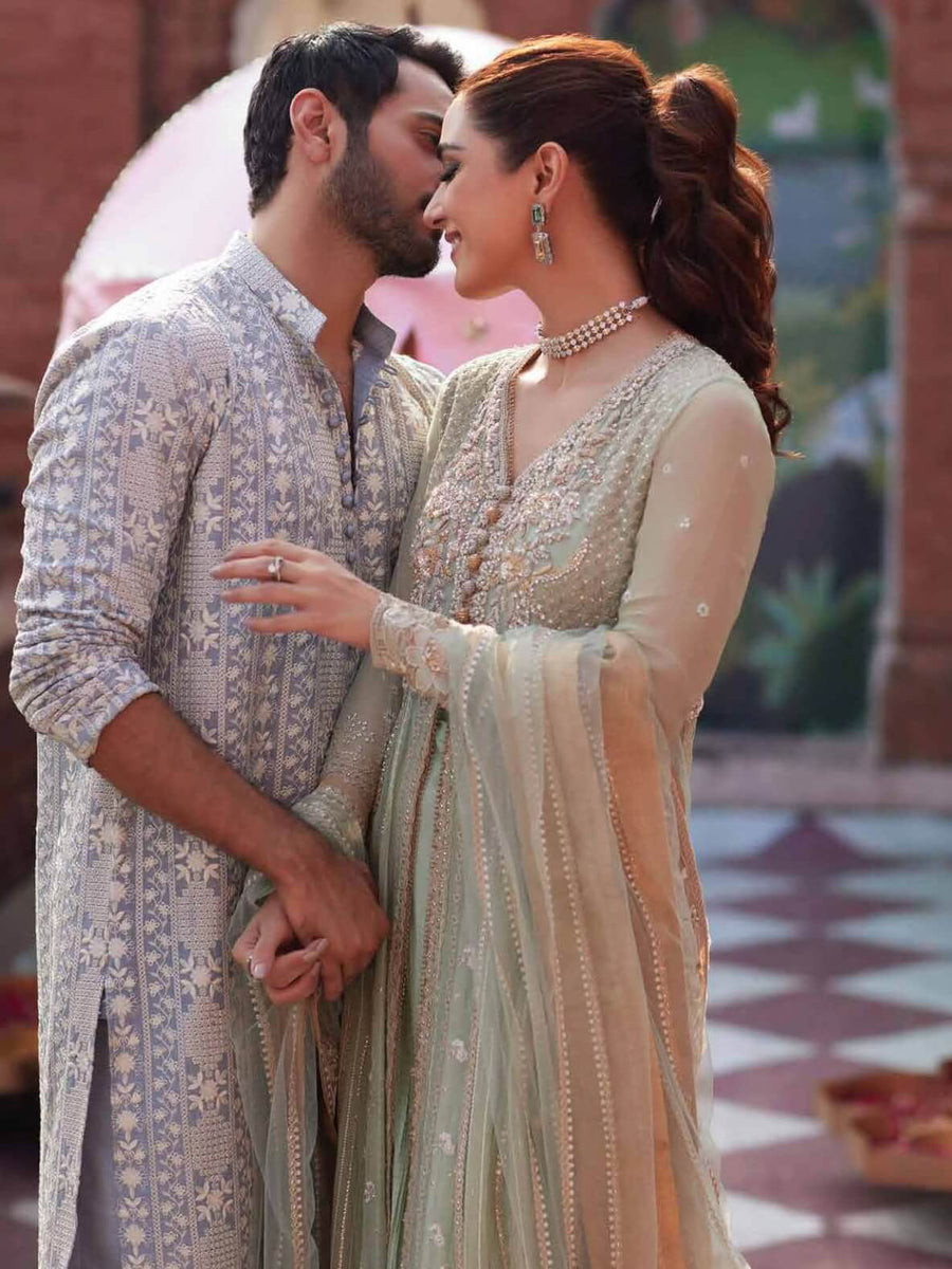 MUSHQ Izhar Unstitched Luxury Chiffon 3 Piece Suit MCH-03 SHAHANA