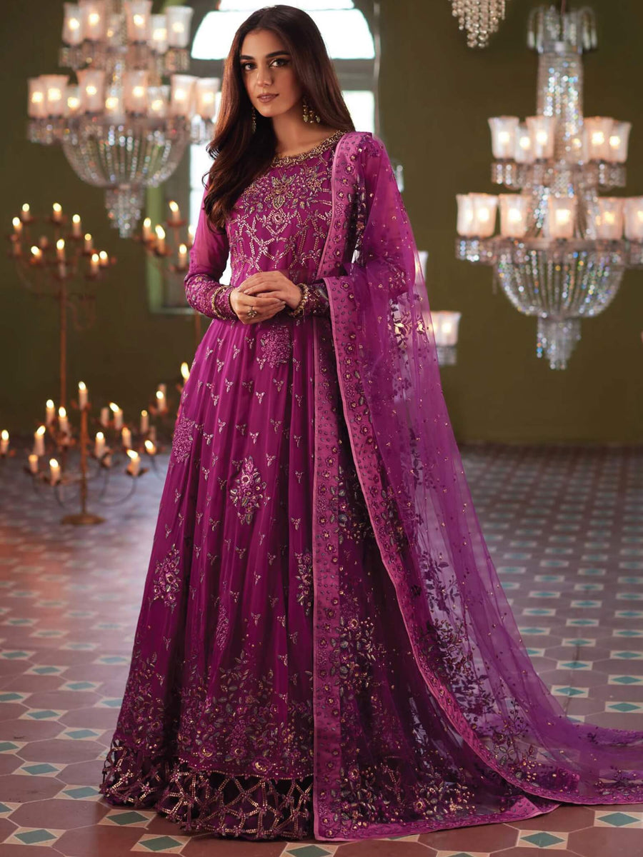 MUSHQ Izhar Unstitched Luxury Chiffon 3 Piece Suit MCH-05 SHEHRZAAD