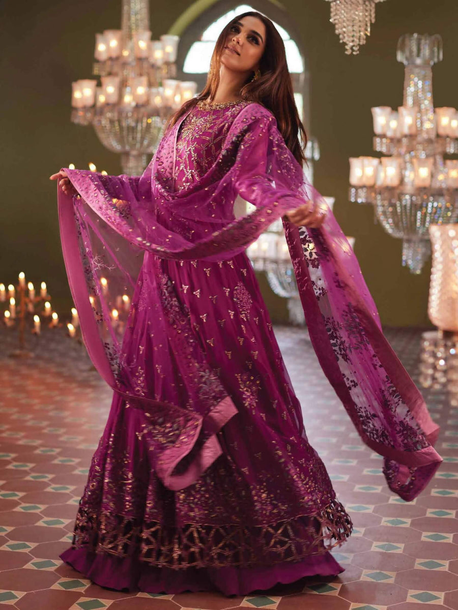 MUSHQ Izhar Unstitched Luxury Chiffon 3 Piece Suit MCH-05 SHEHRZAAD