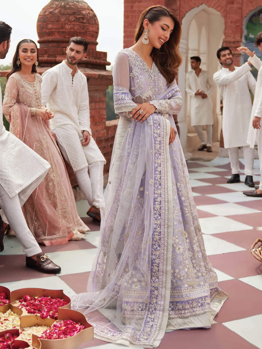 MUSHQ Izhar Unstitched Luxury Chiffon 3 Piece Suit MCH-06 NUREH