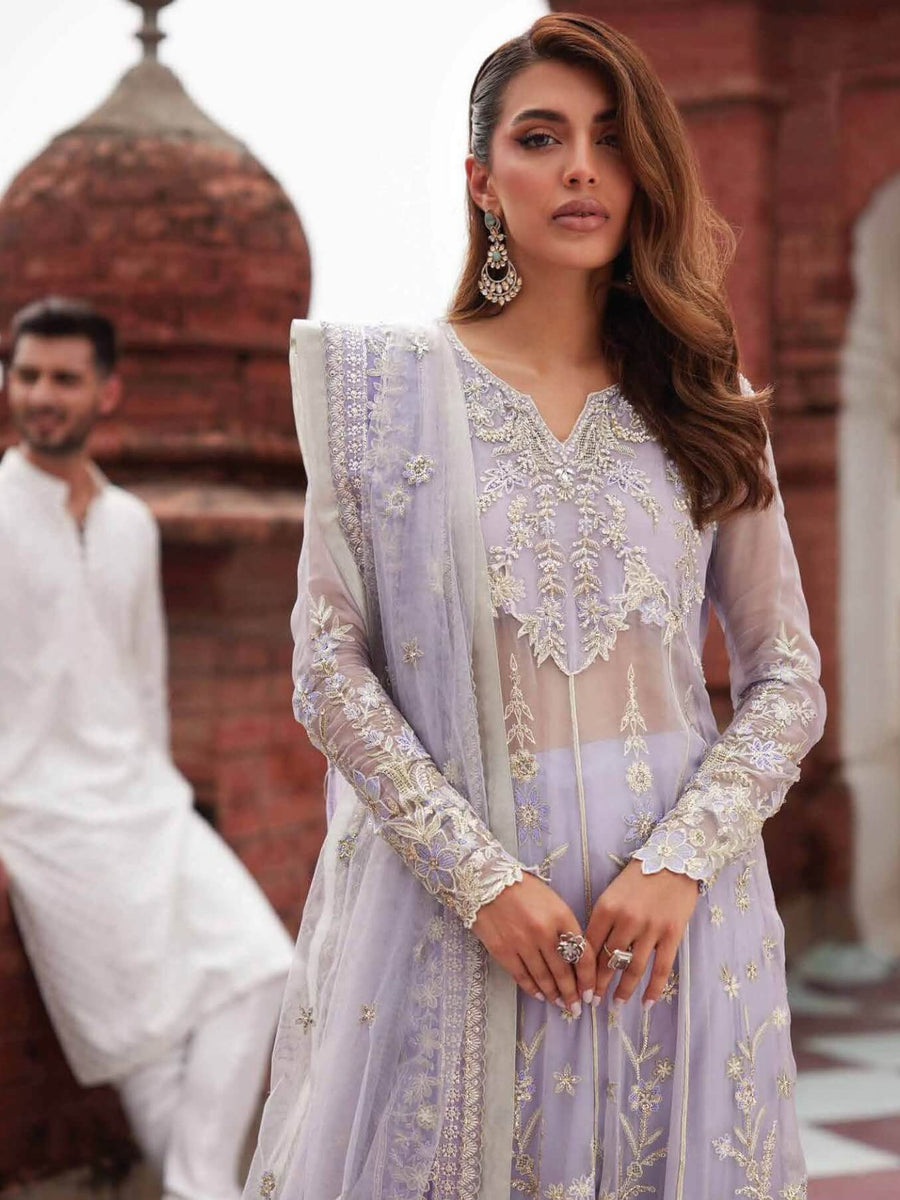 MUSHQ Izhar Unstitched Luxury Chiffon 3 Piece Suit MCH-06 NUREH