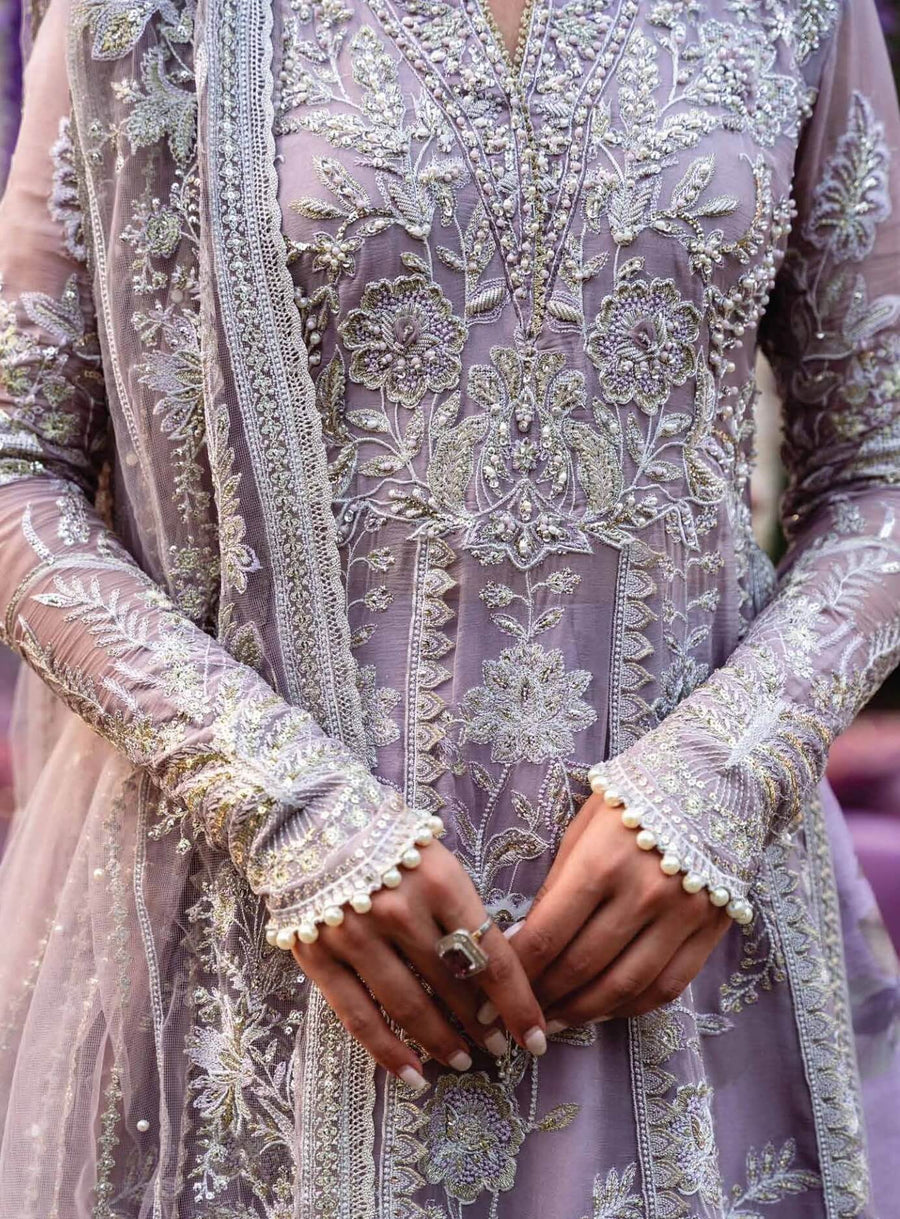 MUSHQ Izhar Unstitched Luxury Chiffon 3 Piece Suit MCH-09 MUNEEZEH