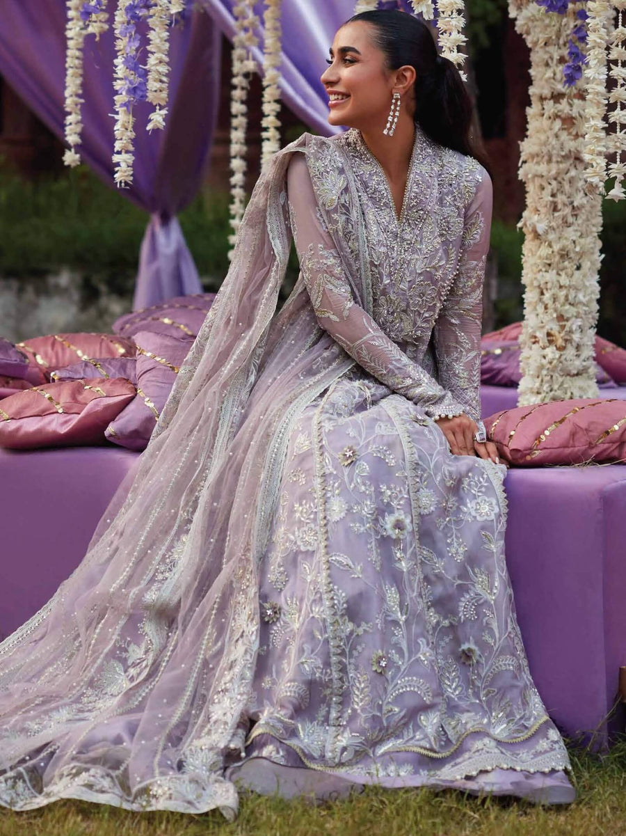 MUSHQ Izhar Unstitched Luxury Chiffon 3 Piece Suit MCH-09 MUNEEZEH