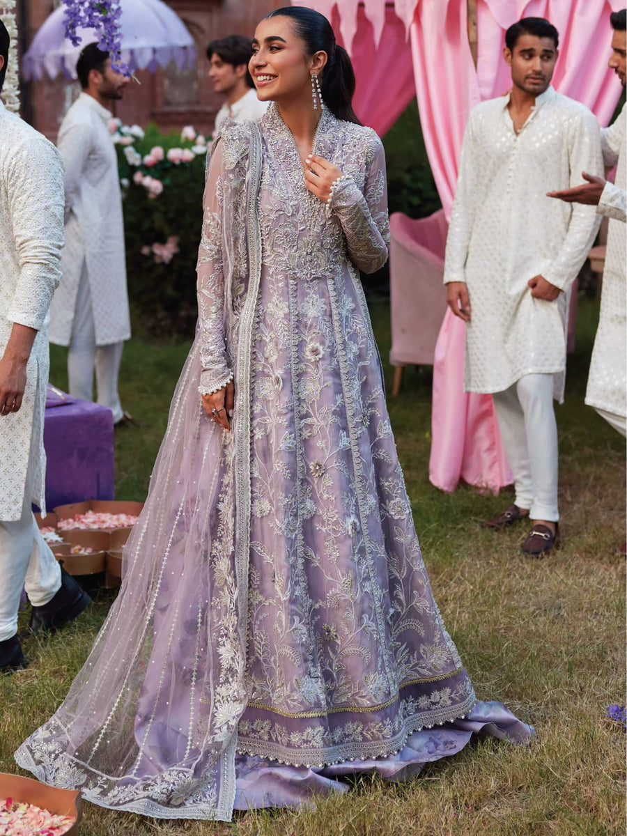 MUSHQ Izhar Unstitched Luxury Chiffon 3 Piece Suit MCH-09 MUNEEZEH