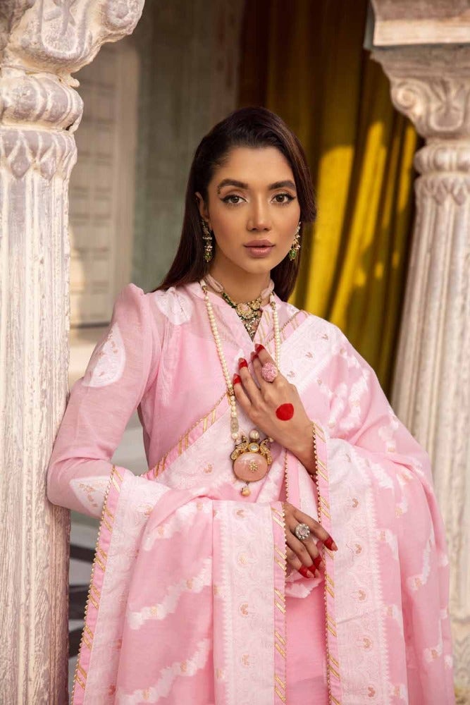 Gul Ahmed Premium Embroidered Jacquard Unstitched 3Pc Suit MJ-42001