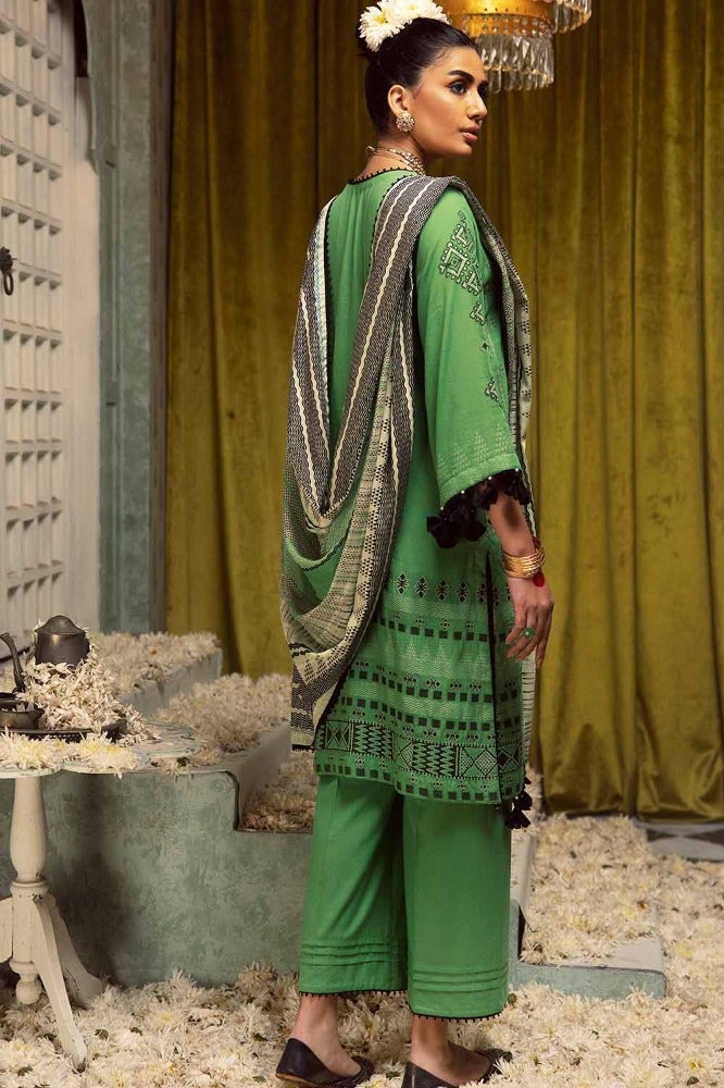 Gul Ahmed Premium Embroidered Jacquard Unstitched 3Pc Suit MJ-42004