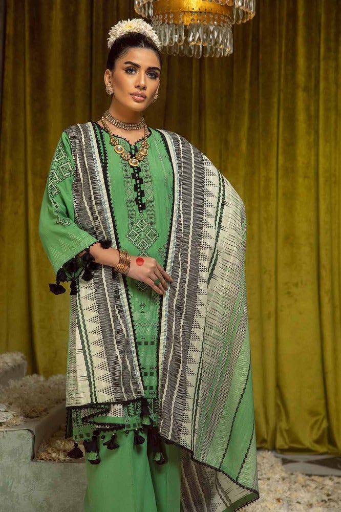 Gul Ahmed Premium Embroidered Jacquard Unstitched 3Pc Suit MJ-42004