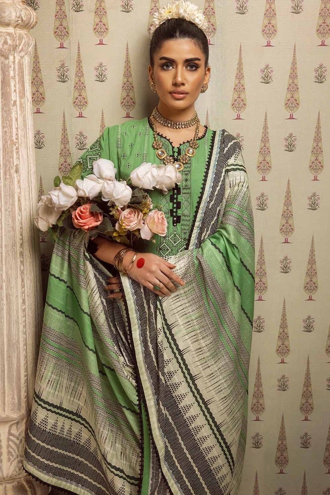 Gul Ahmed Premium Embroidered Jacquard Unstitched 3Pc Suit MJ-42004