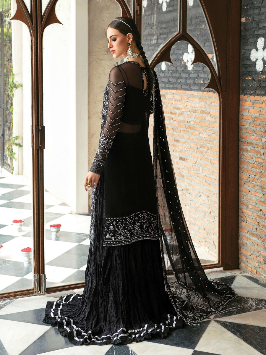 Ayzel by Afrozeh Panache Unstitched Organza 3Pc Suit AZ-V5-06 MOCHA