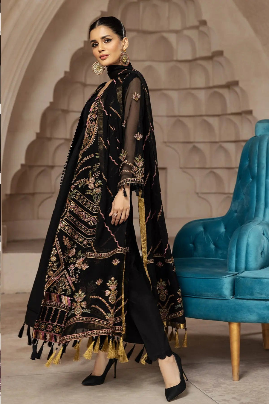 Alizeh Fashion Muhtesem Festive Eid Unstitched 3Pc Suit D-09 Muberra