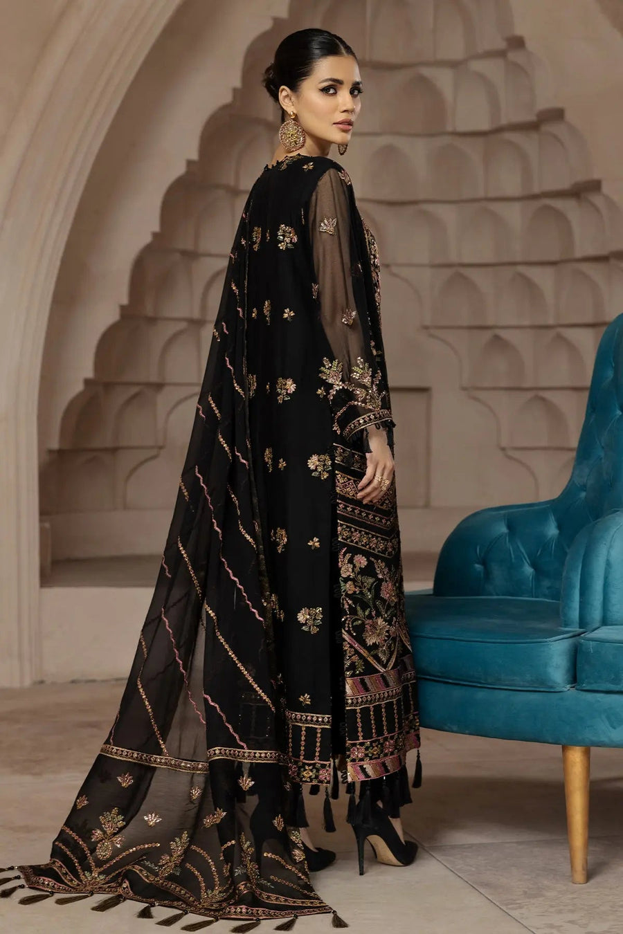 Alizeh Fashion Muhtesem Festive Eid Unstitched 3Pc Suit D-09 Muberra