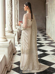 Ayzel by Afrozeh Panache Unstitched Net 3Pc Suit AZ-V5-07 OMNI WHITE
