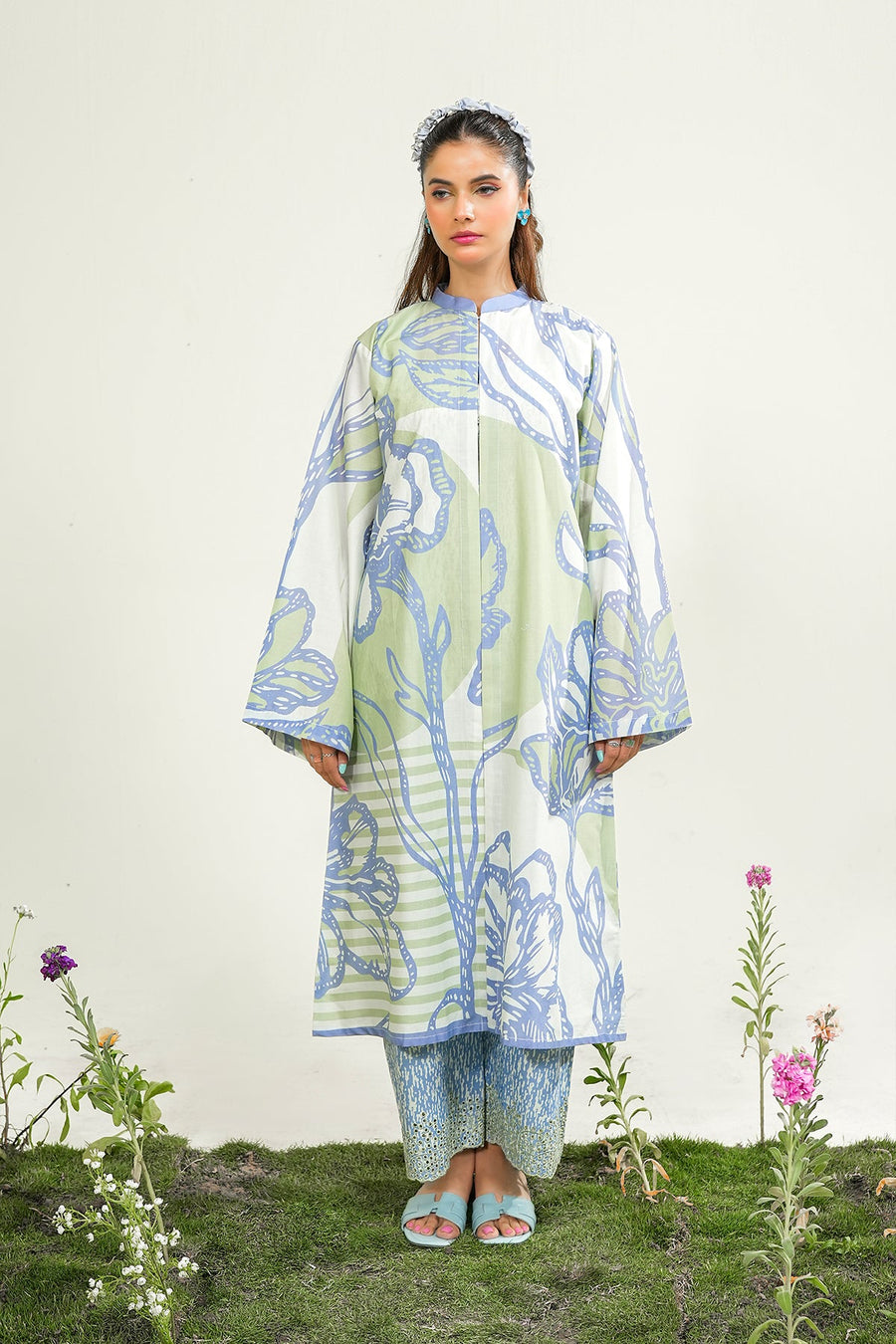 Safwa Printed Lawn Pret 2Pc Suit ( Ready To Wear ) P000894