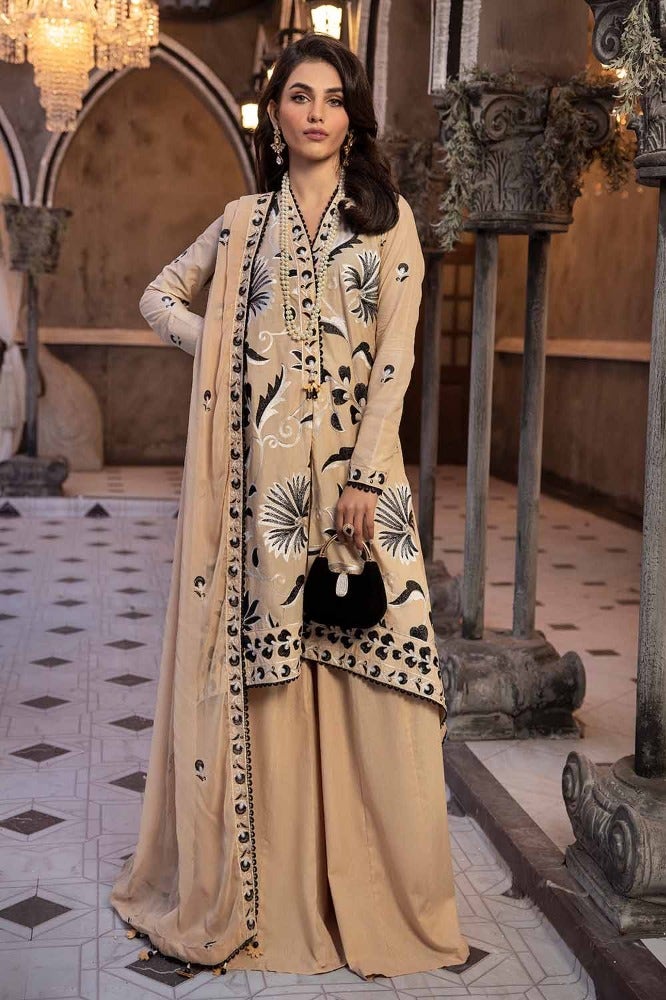 Gul Ahmed Premium Embroidered Lawn Unstitched 3Pc Suit PM-42012