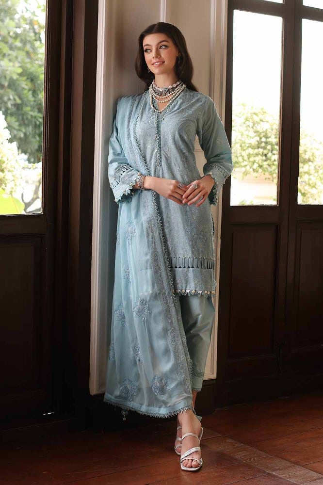 Gul Ahmed Premium Embroidered Lawn Unstitched 3Pc Suit PM-42013