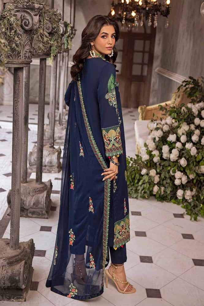 Gul Ahmed Premium Embroidered Lawn Unstitched 3Pc Suit PM-42028