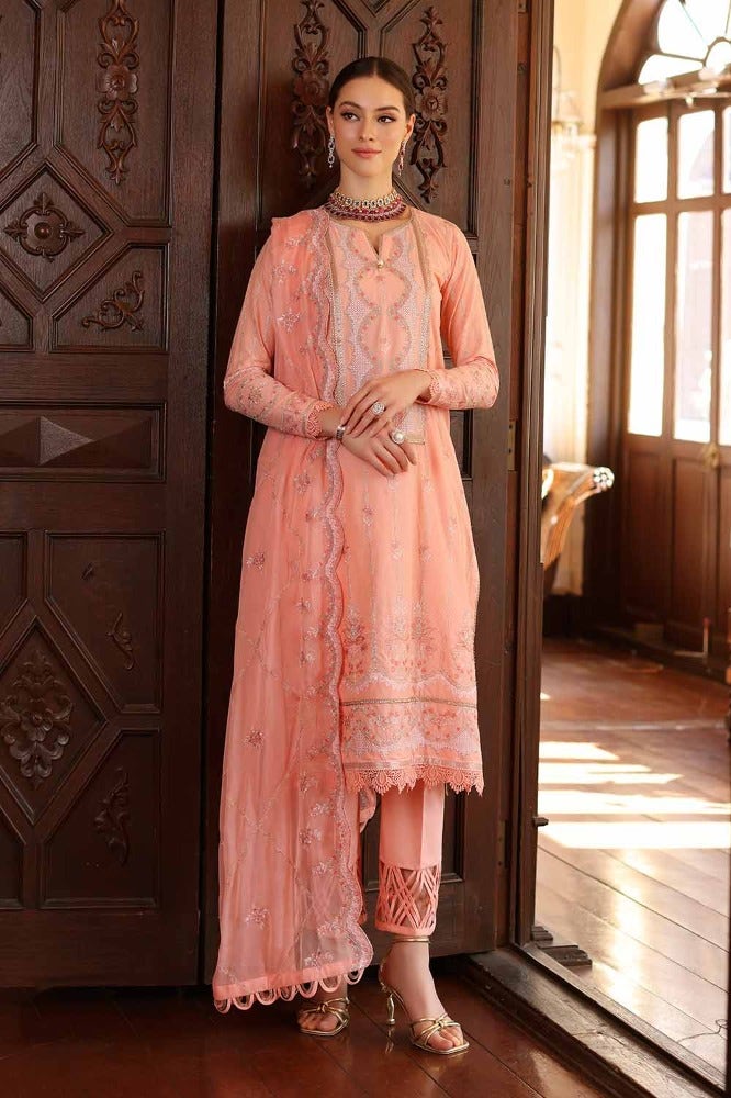 Gul Ahmed Premium Embroidered Lawn Unstitched 3Pc Suit PM-42029