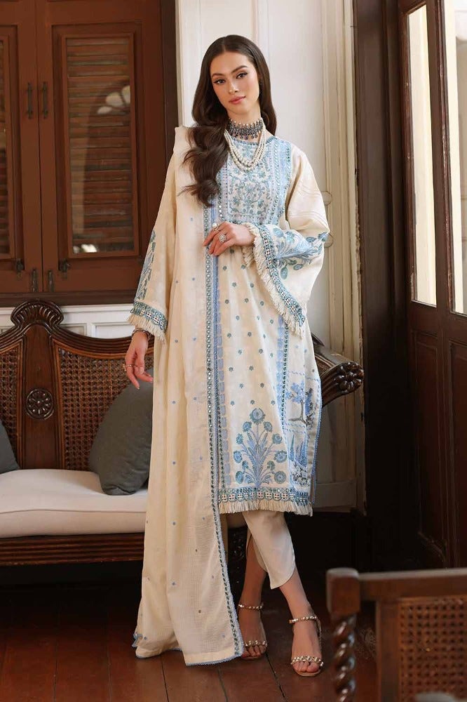 Gul Ahmed Premium Embroidered Lawn Unstitched 3Pc Suit PM-42030
