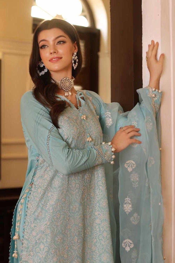 Gul Ahmed Premium Embroidered Lawn Unstitched 3Pc Suit PM-42034
