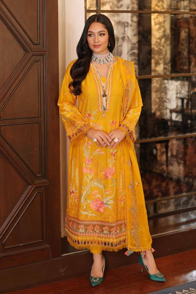 Gul Ahmed Premium Embroidered Lawn Unstitched 3Pc Suit PM-42035