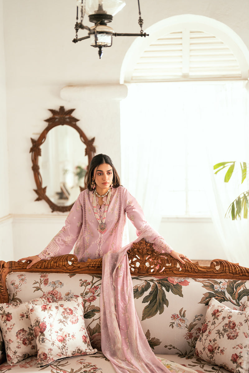 Qalamkar Luxury Lawn Unstitched Embroidered 3Pc Suit SB-06 Komal