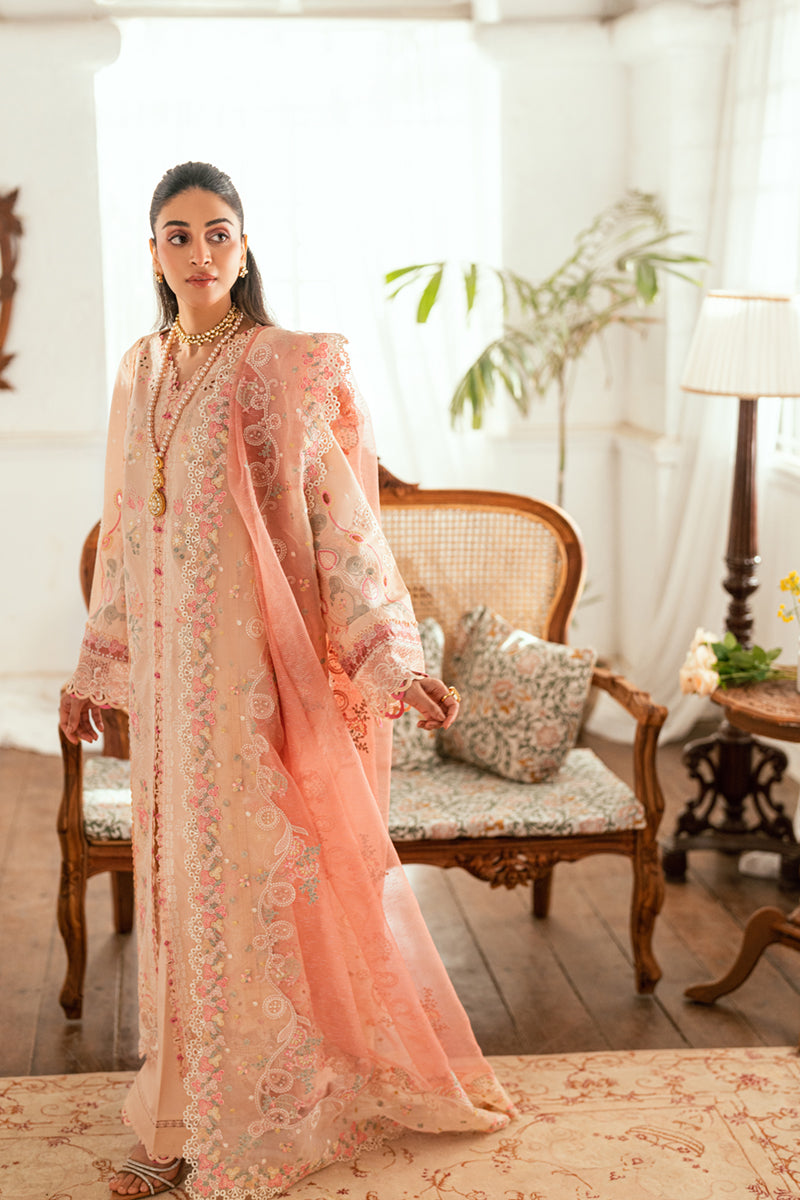 Qalamkar Luxury Lawn Unstitched Embroidered 3Pc Suit SB-07 Zoya
