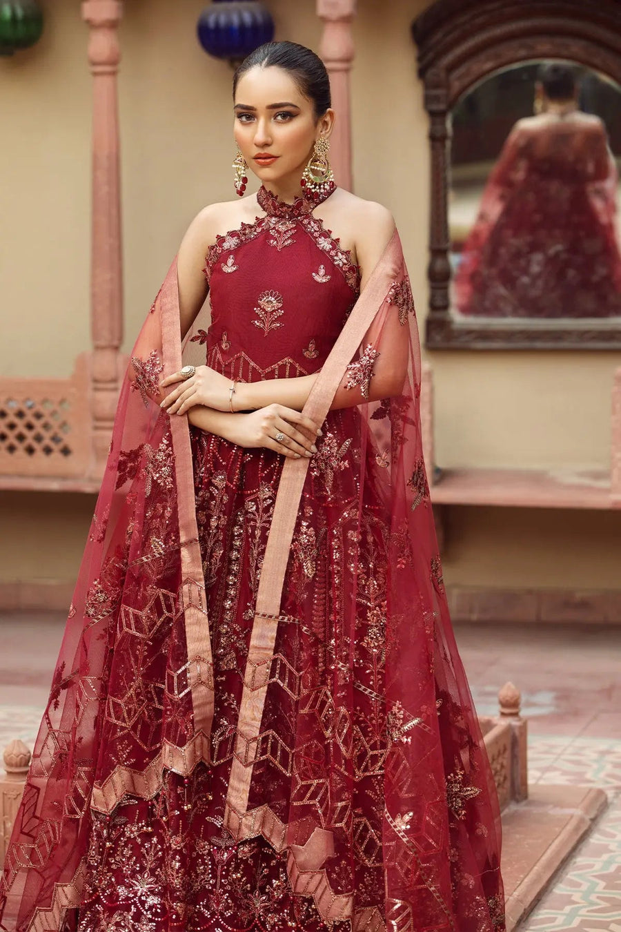 Alizeh Fashion Shahtaj Formal Wedding Embroidered 3PC Suit D-03 Rungrez