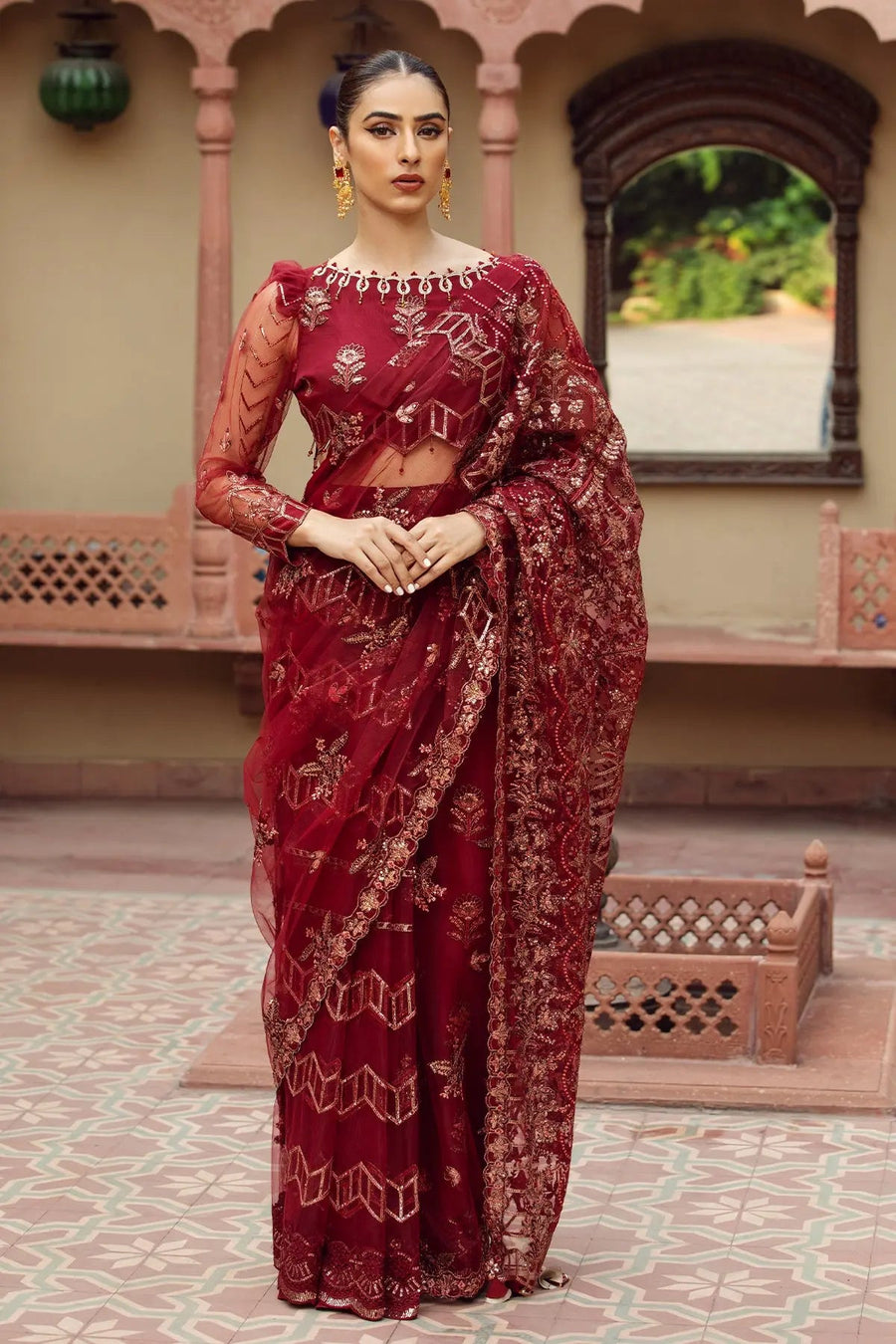 Alizeh Fashion Shahtaj Formal Wedding Embroidered 3PC Suit D-03 Rungrez