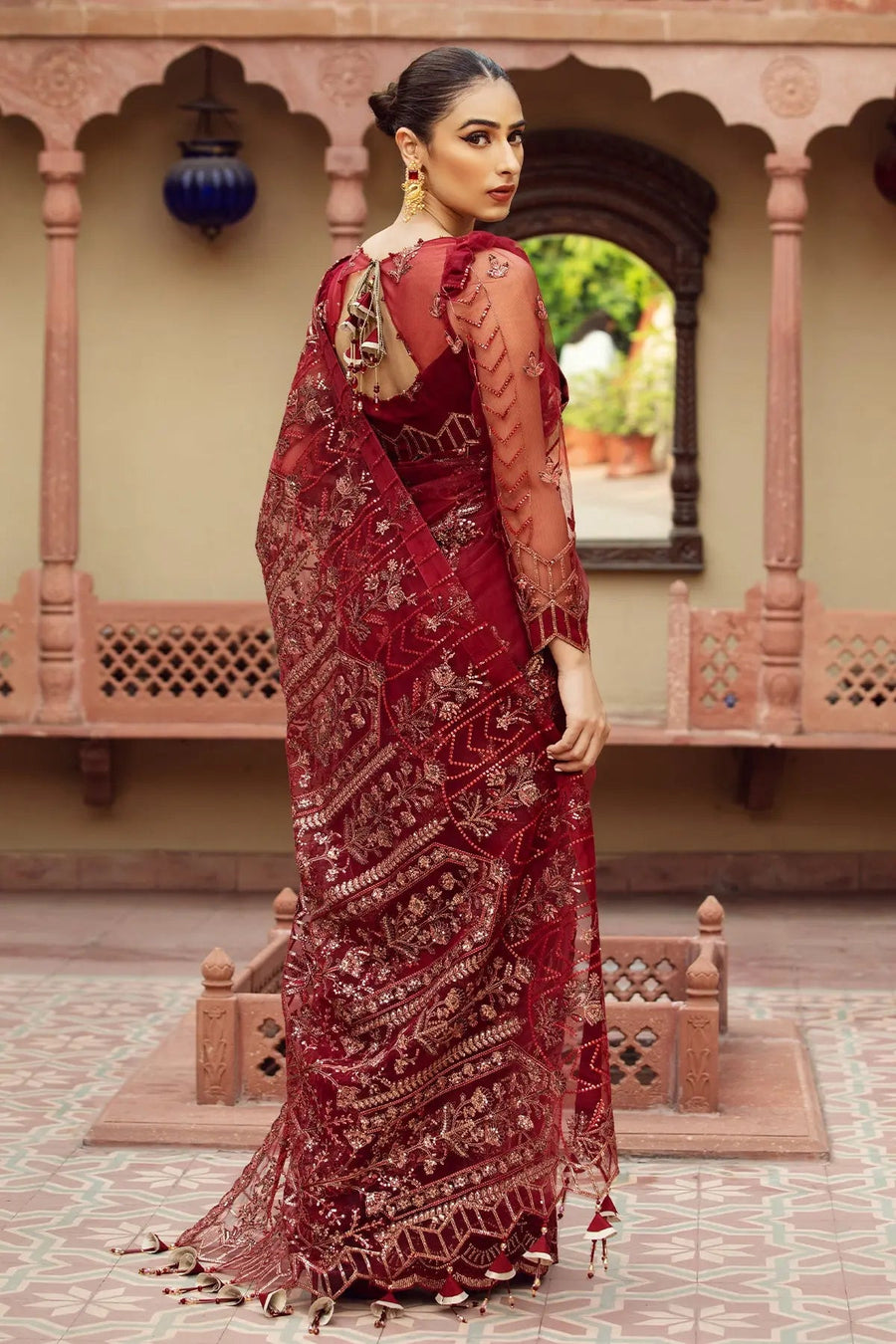 Alizeh Fashion Shahtaj Formal Wedding Embroidered 3PC Suit D-03 Rungrez