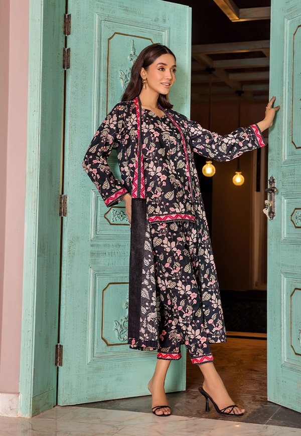 Ruby by Safwa Printed Fine Doria Cambric Unstitched 2Pc Suit RBY-05