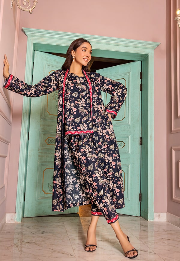 Ruby by Safwa Printed Fine Doria Cambric Unstitched 2Pc Suit RBY-05