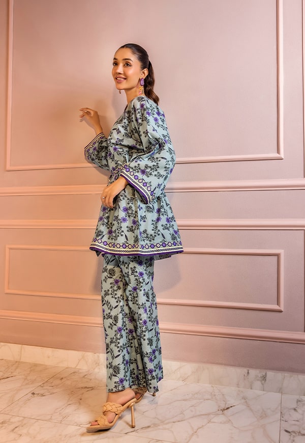 Ruby by Safwa Printed Fine Doria Cambric Unstitched 2Pc Suit RBY-09