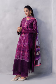 Mushq Manaram Embroidered Lawn Unstitched 3Pc Suit - Eternal Beat