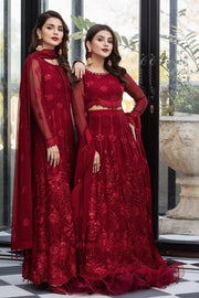 Alizeh Fashion Mahyar Embroidered Festive Chiffon 3PCS Suit D-01 Ruhé