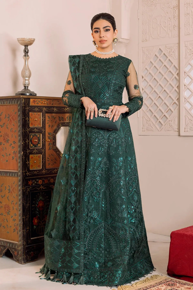 AF-DUA-3009-Ryan Green Embroidered Chiffon