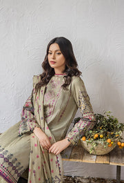 Saira Bano by Humdum Embroidered Lawn Unstitched 3Pc Suit D-05