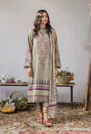 Saira Bano by Humdum Embroidered Lawn Unstitched 3Pc Suit D-05