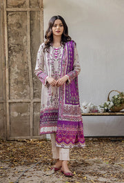 Saira Bano by Humdum Embroidered Lawn Unstitched 3Pc Suit D-01