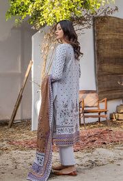 Saira Bano by Humdum Embroidered Lawn Unstitched 3Pc Suit D-07