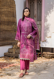 Saira Bano by Humdum Embroidered Lawn Unstitched 3Pc Suit D-03