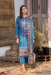 Saira Bano by Humdum Embroidered Lawn Unstitched 3Pc Suit D-08