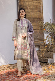 Saira Bano by Humdum Embroidered Lawn Unstitched 3Pc Suit D-09