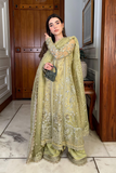 Saad Shaikh Fleurie Vol-02 Luxury Embroidered Organza Unstitched 3Pc Suit - Marisol