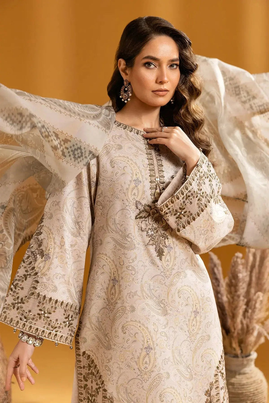 AF-EPL-7009-Hira Embroidered Printed Lawn