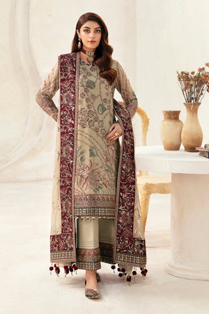 Alizeh Fashion Luxury Embroidered Chiffon Unstitched 3Pc Suit AF-CH-2166-Aysun