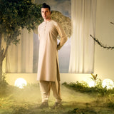 Spica by Dynasty Fabrics Men's Unstitched Wash & Wear Suit - Almond