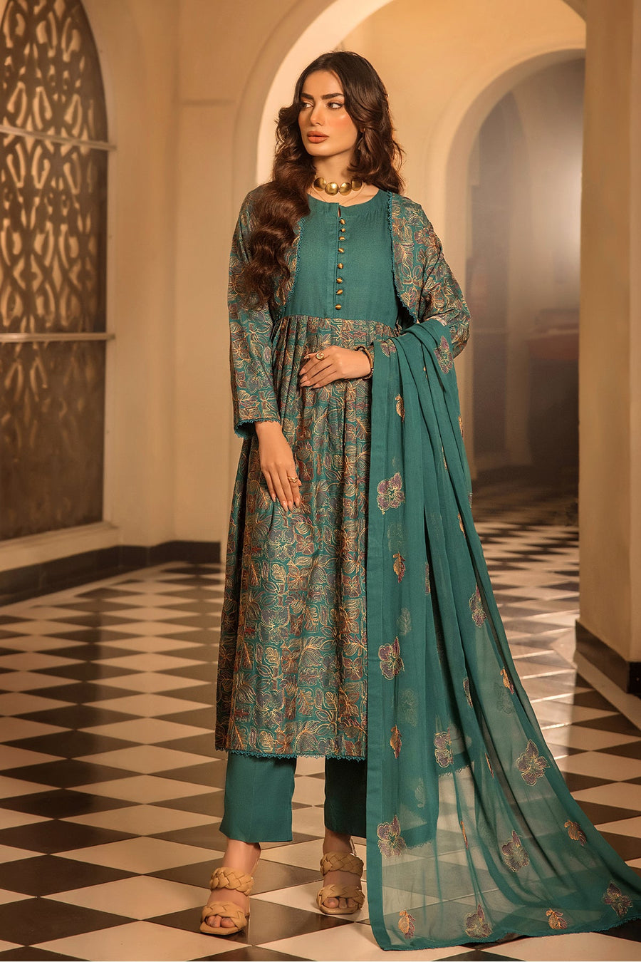 Suroor by Safwa Embroidered Karandi Unstitched 3Pc Suit SUR-01