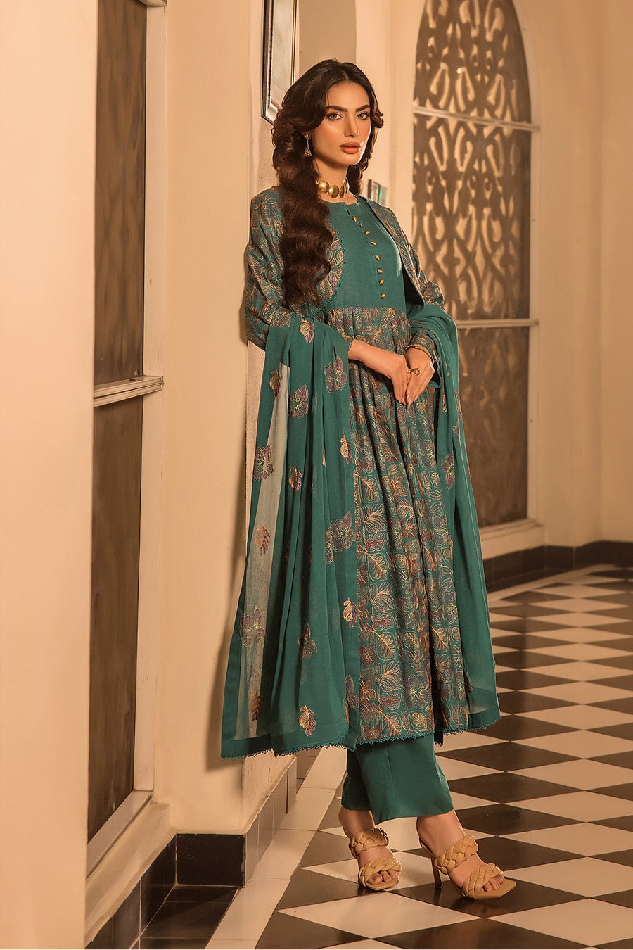 Suroor by Safwa Embroidered Karandi Unstitched 3Pc Suit SUR-01