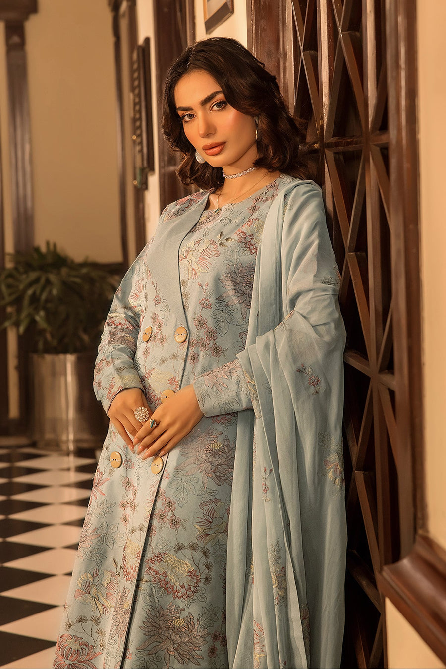 Suroor by Safwa Embroidered Karandi Unstitched 3Pc Suit SUR-02
