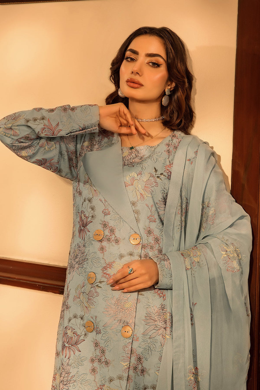Suroor by Safwa Embroidered Karandi Unstitched 3Pc Suit SUR-02